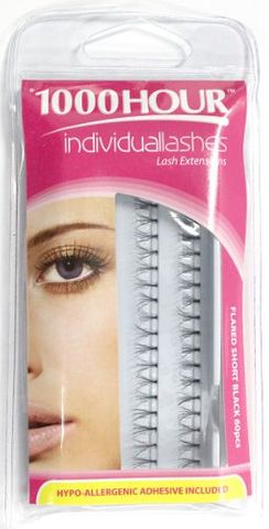 1000 Hour Lashes Flared Shor/med Black 60pc