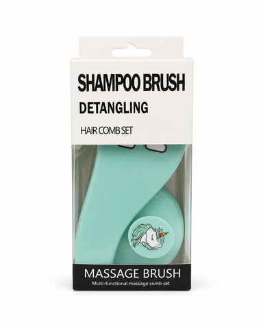 Koza Shampoo Brush Set (2-in-1) (Teal)